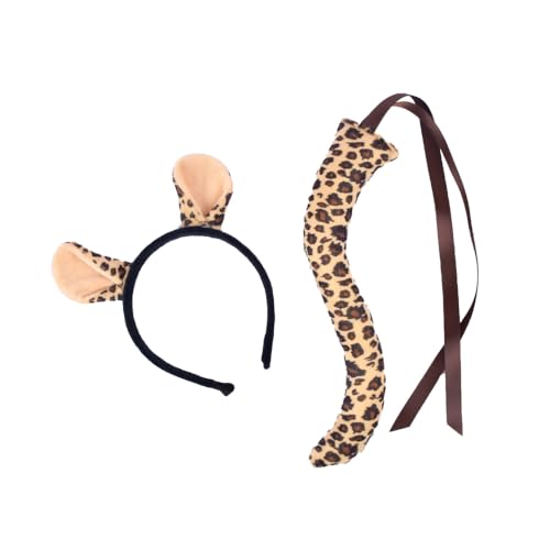 Wambere 1 Satz Tierohren Haarreif mit Ohren und Schwanz Kostüm-Set Ohrentier-Stirnband Haarband Haarschmuck Accessoire Kopfschmuck,für Geburtstag Themenparty Karneval Mottoparty Fasching,Gelb Wambere 1 Satz Tierohren Haarreif mit Ohren und Schwanz Kostüm-Set Ohrentier-Stirnband Haarband Haarschmuck Accessoire Kopfschmuck,für Geburtstag Themenparty Karneval Mottoparty Fasching,Gelb von Wambere