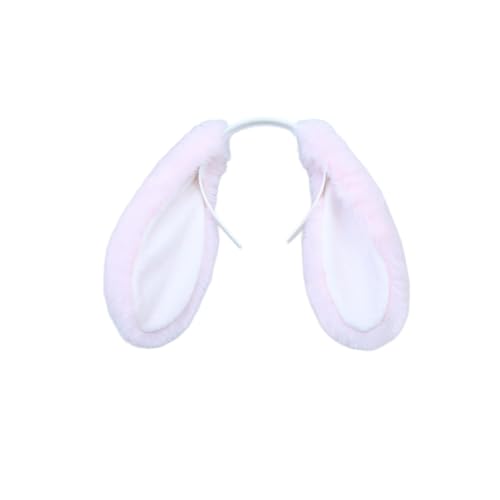 Wambere 1 Stück Haarreif mit Hasenohren Plüsch-Hasenohren Stirnband Kaninchen Ohren Stirnband Hasenohr Zubehör für Ostern Halloween Karneval Mottoparty Karneval Kostüm Zubehör Ostergeschenk,Rosa A von Wambere