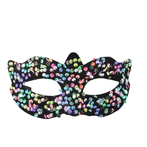Wambere 1 Stück Kleine spitze Maske aus PVC mit Pailletten,Damen Masquerade Maskenmasken Venezianische Maske Augenmaske Halbmaske Kostüm Gesichtsmaske für Cosplay Halloween Fasching Karneval,Bunt B Wambere 1 Stück Kleine spitze Maske aus PVC mit Pailletten,Damen Masquerade Maskenmasken Venezianische Maske Augenmaske Halbmaske Kostüm Gesichtsmaske für Cosplay Halloween Fasching Karneval,Bunt B von Wambere