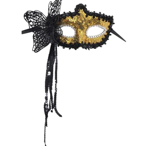 Wambere 1 Stück Schmetterlings-Quasten-Halbmaske,Maskenmaske mit Stock,Mardi Gras Deecorations,Venezianische Masken Augenmasken Maskenball Masken,für Kostümfeste Party Fasching Karneval,Gelb B Wambere 1 Stück Schmetterlings-Quasten-Halbmaske,Maskenmaske mit Stock,Mardi Gras Deecorations,Venezianische Masken Augenmasken Maskenball Masken,für Kostümfeste Party Fasching Karneval,Gelb B von Wambere