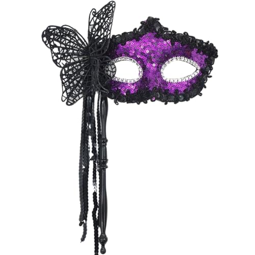 Wambere 1 Stück Schmetterlings-Quasten-Halbmaske,Maskenmaske mit Stock,Mardi Gras Deecorations,Venezianische Masken Augenmasken Maskenball Masken,für Kostümfeste Party Fasching Karneval,Lila D Wambere 1 Stück Schmetterlings-Quasten-Halbmaske,Maskenmaske mit Stock,Mardi Gras Deecorations,Venezianische Masken Augenmasken Maskenball Masken,für Kostümfeste Party Fasching Karneval,Lila D von Wambere