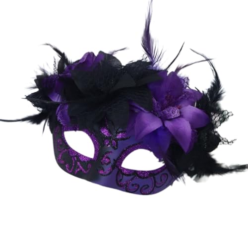 Wambere 2 Stück Augenmaske Mexikanischer Tag der Toten Maske mit Blume Halloween Maske Totenmaske Halbmaske Bemalte Halloweenmaske aus Kunststoff Karneval Zubehör,für Kostüm Ball Masken,Lila Wambere 2 Stück Augenmaske Mexikanischer Tag der Toten Maske mit Blume Halloween Maske Totenmaske Halbmaske Bemalte Halloweenmaske aus Kunststoff Karneval Zubehör,für Kostüm Ball Masken,Lila von Wambere