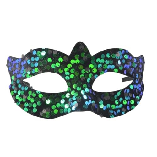 Wambere 2 Stück Kleine spitze Maske aus PVC mit Pailletten,Damen Masquerade Maskenmasken Venezianische Maske Augenmaske Halbmaske Kostüm Gesichtsmaske für Cosplay Halloween Fasching Karneval,Grün Wambere 2 Stück Kleine spitze Maske aus PVC mit Pailletten,Damen Masquerade Maskenmasken Venezianische Maske Augenmaske Halbmaske Kostüm Gesichtsmaske für Cosplay Halloween Fasching Karneval,Grün von Wambere