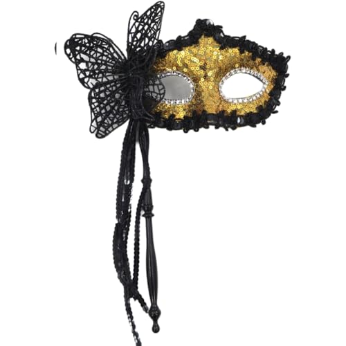 Wambere 2 Stück Schmetterlings-Quasten-Halbmaske,Maskenmaske mit Stock,Mardi Gras Deecorations,Venezianische Masken Augenmasken Maskenball Masken,für Kostümfeste Party Fasching Karneval,Gelb D Wambere 2 Stück Schmetterlings-Quasten-Halbmaske,Maskenmaske mit Stock,Mardi Gras Deecorations,Venezianische Masken Augenmasken Maskenball Masken,für Kostümfeste Party Fasching Karneval,Gelb D von Wambere