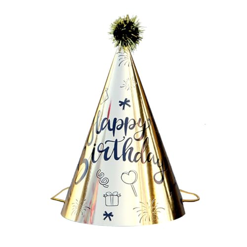 Wambere 6 Stück Kegel Geburtstagshut mit Pompons Partyhüte Dreispitzhut Geburtstagsparty Hut Party Hüte Geburtstag Kegel Hüte Festival Geburtstagsdekoration Party Supplies Hütchen,Gold Wambere 6 Stück Kegel Geburtstagshut mit Pompons Partyhüte Dreispitzhut Geburtstagsparty Hut Party Hüte Geburtstag Kegel Hüte Festival Geburtstagsdekoration Party Supplies Hütchen,Gold von Wambere
