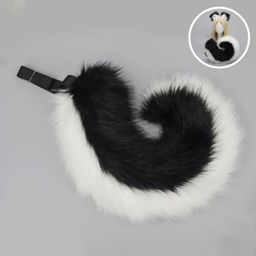 Wambere Hundeohren Haarband Kawaii Haarschmuck Cosplay Kopf Zubehör Hundeohr-Stirnband Kunstpelz Plüsch Ohren Schwanz Set für Damen Halloween Karneval Weihnachten Cosplay Party,Schwarz Weiß B Wambere Hundeohren Haarband Kawaii Haarschmuck Cosplay Kopf Zubehör Hundeohr-Stirnband Kunstpelz Plüsch Ohren Schwanz Set für Damen Halloween Karneval Weihnachten Cosplay Party,Schwarz Weiß B von Wambere