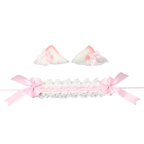 Wambere Katzenohren Haarreif Katzenschwanz Cosplay Set Stirnband Plüsch Ohren Haarspange Headwear Haarschmuck mit Schleife Haarnadel,für Damen Halloween Fasching Karneval Rollenspiel Kostüme,Rosa A Wambere Katzenohren Haarreif Katzenschwanz Cosplay Set Stirnband Plüsch Ohren Haarspange Headwear Haarschmuck mit Schleife Haarnadel,für Damen Halloween Fasching Karneval Rollenspiel Kostüme,Rosa A von Wambere