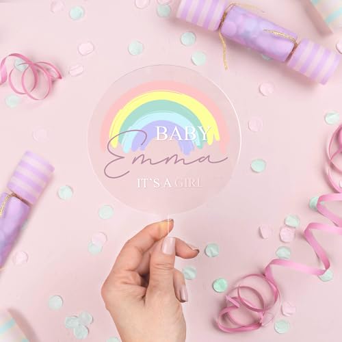 Wanapix | Cake Topper personalisiert | Geburtstag/Jubiläum/Feierlichkeiten| Tortenaufsatz mit Foto oder Name | 100% Personalisiert von Wanapix