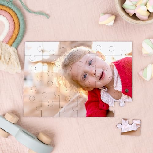 Wanapix | Holzpuzzle Personalisiert mit Foto und Text | 30 Teiles | Originelles Geschenk | Puzzle Erwachsene | 25 x 18 cm | Holzpuzzle Erwachsene von Wanapix