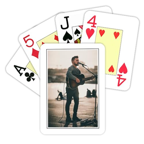 Wanapix | Kartenspiel selbst Bedrucken | Französisch | Kartenspiel mit deinem Foto auf Einer Seite | Set aus 55 Karten mit Karo, Kreuz, Herz und Pik | Basic Frame von Wanapix