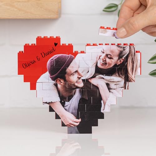 Wanapix | Puzzle Block Herz Selbst Gestalten | Personalisiertes mit Foto und Text | Kompatibel mit den Wichtigsten Marken Personalisiert | 47 Teile | 100% Personalisiert Rot Wanapix | Puzzle Block Herz Selbst Gestalten | Personalisiertes mit Foto und Text | Kompatibel mit den Wichtigsten Marken Personalisiert | 47 Teile | 100% Personalisiert Rot von Wanapix