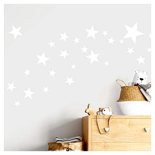 Little Deco Wandtattoo 60 Sterne Kinderzimmer Mädchen Junge Stars I weiß I viele Farben Wandaufkleber Wandsticker Set bunt selbstklebend DL409 Little Deco Wandtattoo 60 Sterne Kinderzimmer Mädchen Junge Stars I weiß I viele Farben Wandaufkleber Wandsticker Set bunt selbstklebend DL409 von Wandaro