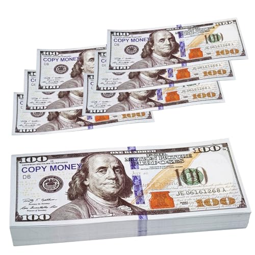 200 Blätter Fake Money, 100$ Fake Geld, Prop Money, Fake Dollar Scheine, Spielgeld Dollar für Money Gun, Spielen, Filme, Werbung, Spiele, Partys, Bildung, Magie, Streiche 200 Blätter Fake Money, 100$ Fake Geld, Prop Money, Fake Dollar Scheine, Spielgeld Dollar für Money Gun, Spielen, Filme, Werbung, Spiele, Partys, Bildung, Magie, Streiche von WanderGo