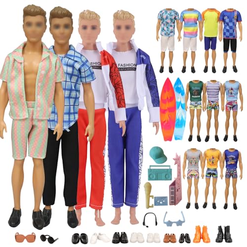 25 Stück Kleidung und Zubehör Kompatibel mit Ken Puppen, Enthält 1 Trainingsanzug, 3 Kurzarm-Sets, 1 Tank-Top-Set, 10 Schuhe, 8 Accessoires Zufälliger Stil für 12 Zoll Jungen Puppen 25 Stück Kleidung und Zubehör Kompatibel mit Ken Puppen, Enthält 1 Trainingsanzug, 3 Kurzarm-Sets, 1 Tank-Top-Set, 10 Schuhe, 8 Accessoires Zufälliger Stil für 12 Zoll Jungen Puppen von WanderGo