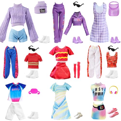 26 Stück Puppen Kleidung und Zubehör Kompatibel mit Barbie, Sweater Shorts Set Football Sports Skirt Sports Suit Casual Skirt, 5 Schuhe, 6 Accessoires Zufälliger Stil für 11.5 Zoll Mädchen Puppen 26 Stück Puppen Kleidung und Zubehör Kompatibel mit Barbie, Sweater Shorts Set Football Sports Skirt Sports Suit Casual Skirt, 5 Schuhe, 6 Accessoires Zufälliger Stil für 11.5 Zoll Mädchen Puppen von WanderGo