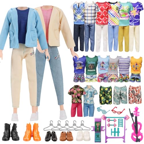 31 Stück Kleidung und Zubehör Kompatibel mit Ken Puppen, Enthält 1 Anzug-Set, 3 Kurzarm-Hosen-Sets, 1 Badehose, 5 Schuhe, 16 Accessoires Zufälliger Stil für 12 Zoll Jungen Puppen 31 Stück Kleidung und Zubehör Kompatibel mit Ken Puppen, Enthält 1 Anzug-Set, 3 Kurzarm-Hosen-Sets, 1 Badehose, 5 Schuhe, 16 Accessoires Zufälliger Stil für 12 Zoll Jungen Puppen von WanderGo