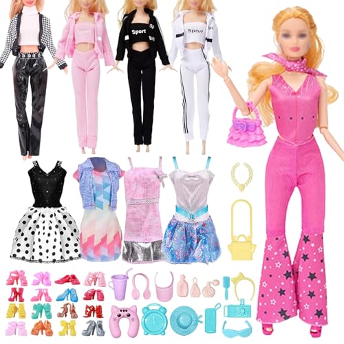42 Stück Kleidung und Zubehör, kompatibel mit Barbie-Puppen, inklusive 2 modischen Anzügen, 1 Sportanzug, 3 Röcke, 10 Paar Schuhe und 16 Taschen, Schmuckspielzeug, Zubehör für 29,2 cm große 42 Stück Kleidung und Zubehör, kompatibel mit Barbie-Puppen, inklusive 2 modischen Anzügen, 1 Sportanzug, 3 Röcke, 10 Paar Schuhe und 16 Taschen, Schmuckspielzeug, Zubehör für 29,2 cm große von WanderGo