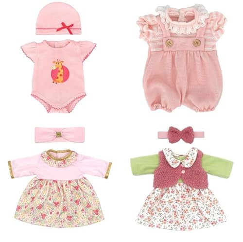 Puppenkleidung Kleidung Outfits für Baby Puppen, Puppenkleidung 35-43 cm, 4 Stücke Puppenkleidung für Babypuppen, Kleidung Bekleidung Outfits für Baby Puppen 14-18Inch Puppenkleidung Kleidung Outfits für Baby Puppen, Puppenkleidung 35-43 cm, 4 Stücke Puppenkleidung für Babypuppen, Kleidung Bekleidung Outfits für Baby Puppen 14-18Inch von WanderGo