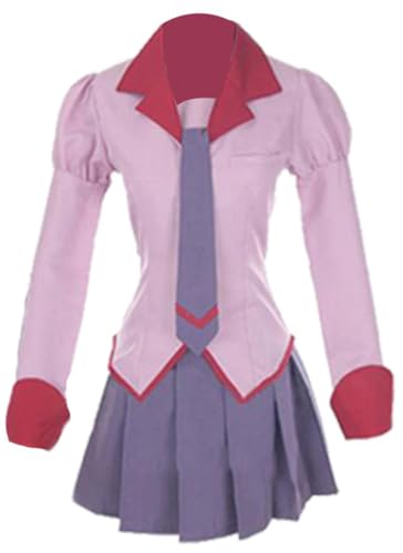 WangYouMan Bakemonogatari Anime Senjougahara Hitagi Cosplay Maßgeschneidertes Uniform-Kostüm (Größe L) von WangYouMan