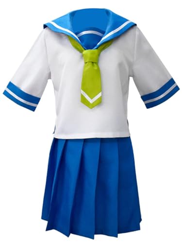 WangYouMan Higurashi no Naku Koro ni Gou Anime Ryuuguu, Rena Cosplay-Kostüm, maßgeschneidert, Uniform-Kostüm (XXL, XL - XL) von WangYouMan