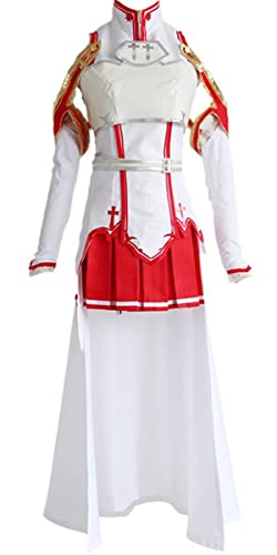 WangYouMan Sword Art Online Anime Asuna Yuuki Combat Uniformen Cosplay Maßgeschneiderte Uniform Kostüm (XXL-Extra Large) von WangYouMan