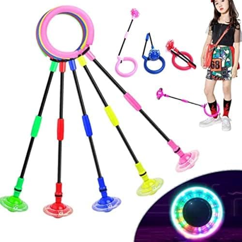 Wangyaohan Blinkender Springring für Kinder, bunt, Knöchelspringseil, Sport, schwingender Ball, geeignet für Jungen und Mädchen, Spielzeug Wangyaohan Blinkender Springring für Kinder, bunt, Knöchelspringseil, Sport, schwingender Ball, geeignet für Jungen und Mädchen, Spielzeug von Wangyaohan