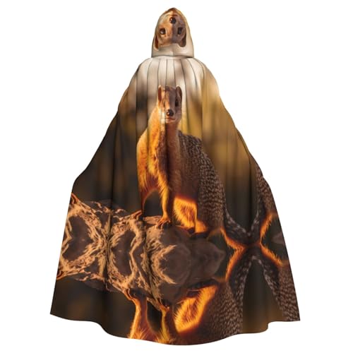 Erdmännchen-Umhang mit Kapuze für Erwachsene, für Damen und Herren, Halloween-Kostüm, Maskerade, Cosplay, Kostüm, Weihnachten, Party, Robe Erdmännchen-Umhang mit Kapuze für Erwachsene, für Damen und Herren, Halloween-Kostüm, Maskerade, Cosplay, Kostüm, Weihnachten, Party, Robe von WapNo