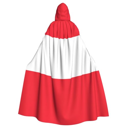 Umhang mit Kapuze und österreichischer Flagge, für Damen und Herren, Halloween-Kostüm, Maskerade, Cosplay, Kostüm, Weihnachten, Party, Robe Umhang mit Kapuze und österreichischer Flagge, für Damen und Herren, Halloween-Kostüm, Maskerade, Cosplay, Kostüm, Weihnachten, Party, Robe von WapNo