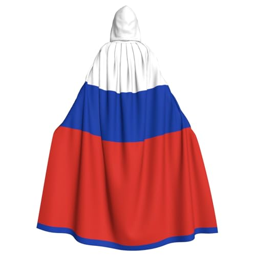 Umhang mit Kapuze und russischer Flagge, für Damen und Herren, Halloween-Kostüm, Maskerade, Cosplay, Kostüm, Weihnachten, Party, Robe Umhang mit Kapuze und russischer Flagge, für Damen und Herren, Halloween-Kostüm, Maskerade, Cosplay, Kostüm, Weihnachten, Party, Robe von WapNo