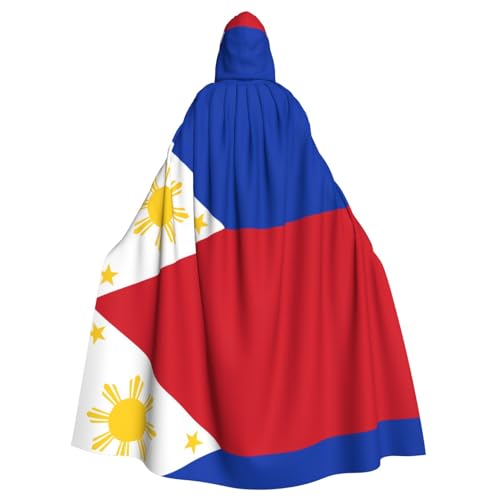 Umhang mit Philippinischer Flagge, mit Kapuze, für Damen und Herren, Halloween-Kostüm, Maskerade, Cosplay, Kostüm, Weihnachten, Party, Robe Umhang mit Philippinischer Flagge, mit Kapuze, für Damen und Herren, Halloween-Kostüm, Maskerade, Cosplay, Kostüm, Weihnachten, Party, Robe von WapNo