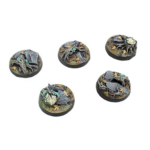 War World Gaming 25mm Runde Fantasie Wald-Basen x5 aus Harz für Tabletop Miniaturen & Figuren War World Gaming 25mm Runde Fantasie Wald-Basen x5 aus Harz für Tabletop Miniaturen & Figuren von War World Gaming