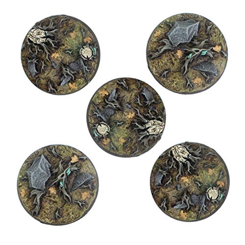 War World Gaming 40mm Runde Fantasie Wald-Basen x5 aus Harz für Tabletop Miniaturen & Figuren War World Gaming 40mm Runde Fantasie Wald-Basen x5 aus Harz für Tabletop Miniaturen & Figuren von War World Gaming