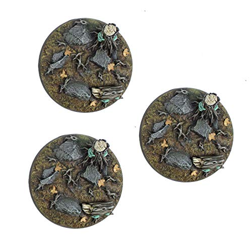 War World Gaming 50mm Runde Fantasie Wald-Basen x3 aus Harz für Tabletop Miniaturen & Figuren War World Gaming 50mm Runde Fantasie Wald-Basen x3 aus Harz für Tabletop Miniaturen & Figuren von War World Gaming