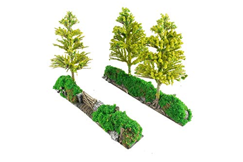 War World Gaming Battle Bocage Gerade Lang-Hecke x 2 - 28mm WW2 Tabletop Gelände Modellbau von War World Gaming