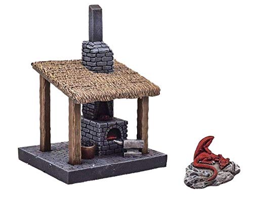 War World Gaming Fantasy Village Schmiede - 28mm Fantasie Tabletop Gelände Modell Diorama Modellbau Landschaft Landschaft Gebäude Wargaming Geländebau Haus Mittelälter War World Gaming Fantasy Village Schmiede - 28mm Fantasie Tabletop Gelände Modell Diorama Modellbau Landschaft Landschaft Gebäude Wargaming Geländebau Haus Mittelälter von War World Gaming