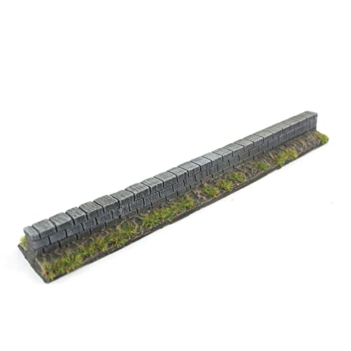 War World Gaming Gartenmauer Vorbemalt x 9 - 20 - 28 mm Tabletop Gelände Modell Diorama Modellbau Zaun Mauer Landschaftsbau Landschaft Geländbau Wargame von War World Gaming
