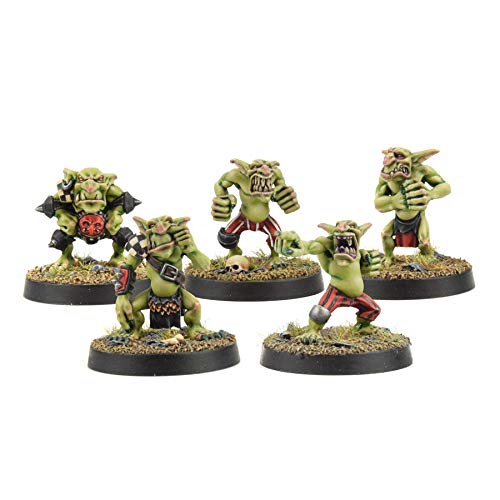 War World Gaming Goblin Gang Kobold Miniatur Set - 28mm Fantasie Figuren Unbemalte Harz Mittelalter Modellbau Tabletop Gelände Malen Malerei Sammelerstück von War World Gaming