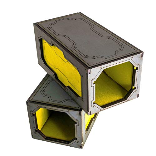 War World Gaming Industry of War 2 x Transport Container Unbemalt - 28mm Sci-Fi Industriell Tabletop Wargame Gelände Modellbau Diorama Schlachtfeld Wargaming von War World Gaming