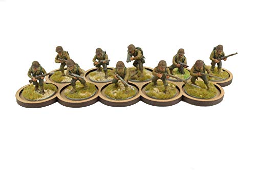 War World Gaming Skirmish Gerade (10x 30mm Schlitz) Bewegungstablett für Miniatur-Basen - Tabletop Wargame Spiele Kriegspiel Miniaturen Figuren Gelände Modellbau Modell Landschaft von War World Gaming