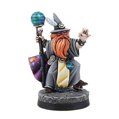 War World Gaming Zauberer Fantasie Held Miniatur Figur für 28 mm Fantasie Wargaming oder Tabletop Rollenspiele von War World Gaming