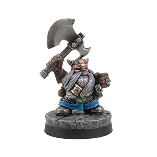 War World Gaming Zwerg-Kämpfer Held Miniatur Figur für 28 mm Fantasie Wargaming oder Tabletop Rollenspiele von War World Gaming