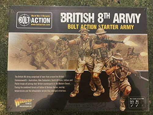 WarLord Games 402611001 Britische 8. Armee Western Desert Starter Army Pack 1:56 WWII Military Wargaming Plastikmodellbausätze von WarLord