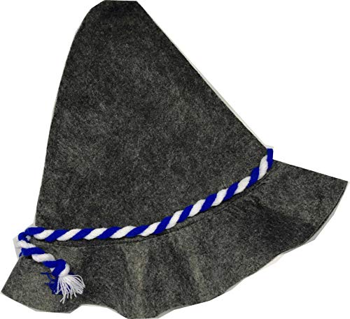 Warenfux24 5x Seppelhut Blau/Weiß grauer Seppelhut mit Kordel 33 cm Warenfux24 5x Seppelhut Blau/Weiß grauer Seppelhut mit Kordel 33 cm von Warenfux24