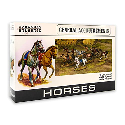 Wargames Atlantic - Pferde - 18 mehrteilige Hartplastikfiguren, 28 mm von Wargames Atlantic