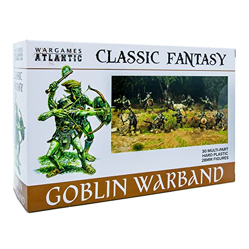 Classic Fantasy Goblin Warband (30 mehrteilige Figuren aus Hartplastik, 28 mm) von Wargames Atlantic