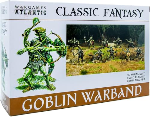 Classic Fantasy Goblin Warband (30 mehrteilige Figuren aus Hartplastik, 28 mm) von Wargames Atlantic