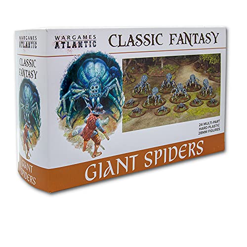 Death Fields/Classic Fantasy: Riesenspinnen (24 mehrteilige Hartplastikfiguren, 28 mm) von Wargames Atlantic