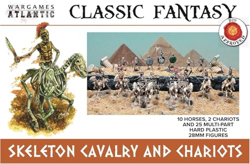 Wargames Atlantic: Klassische Fantasie - Skelettkavallerie und Streitwagen (ab 168 Jahren, Mittelalterlich, Klassisch, Fantasy, Tabletop Fantasy Wargame, Spiel) von Wargames Atlantic