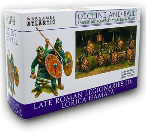 Wargames Atlantic - Decline and Fall: Imperial Rom at War - Spätrömische Legionäre Lorica Hamata (24 mehrteilige Hartplastik-Figuren) von Wargames Atlantic