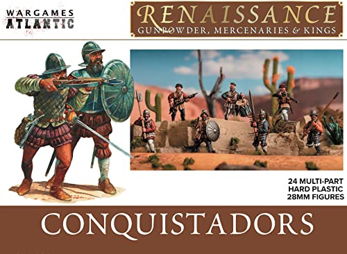 Wargames Atlantic Renaissance: Conquistadors (24 Multi-Part Hard Plastic 28mm Figures) von Wargames Atlantic